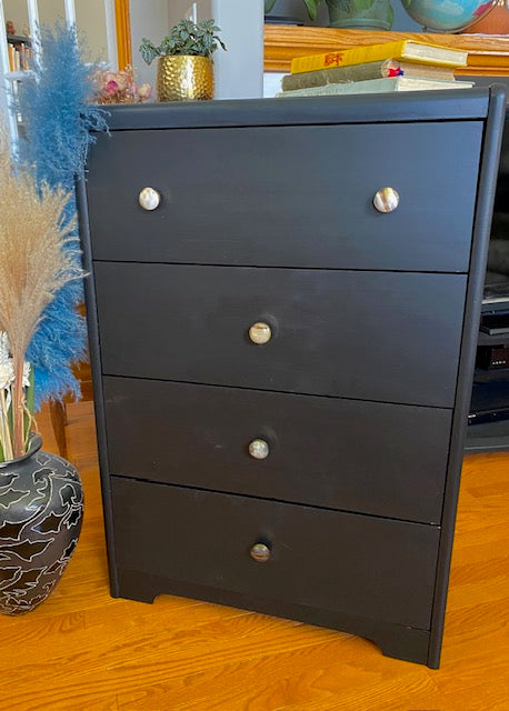 Four Drawer Black Dresser-SOLD