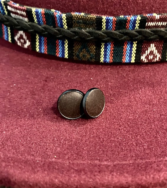 Leather earrings - black