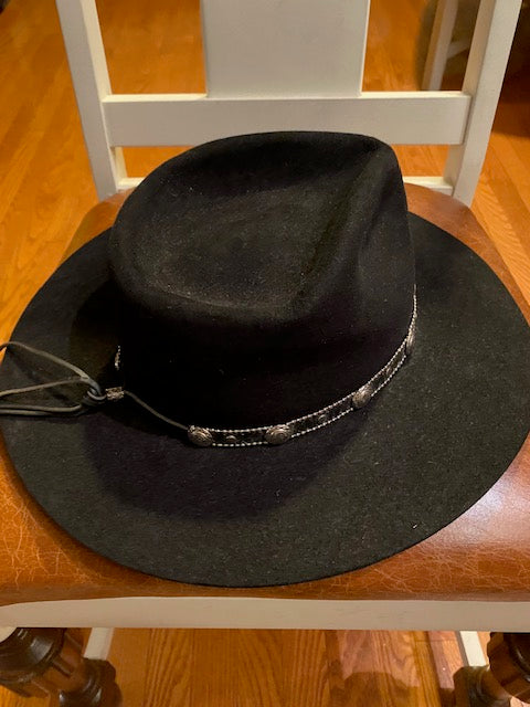 Black Vintage Wool Hat