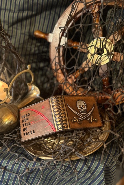 Hand Tooled Wallet One of Kind Design