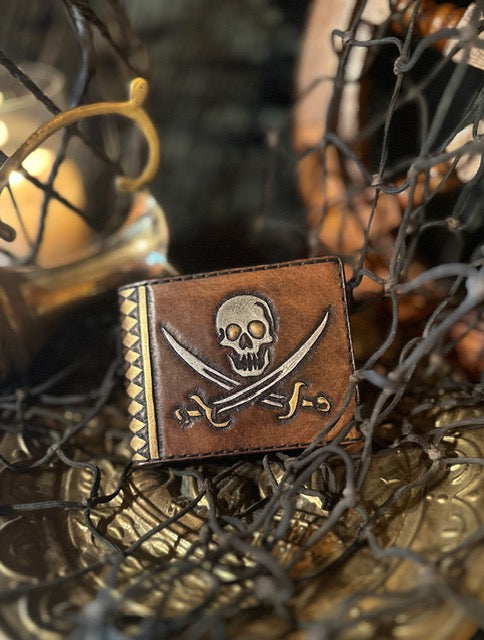 Hand Tooled Wallet One of Kind Design