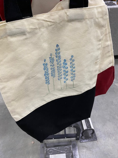 Handpainted canvas tote bags
