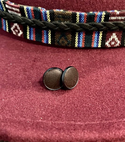 Leather earrings - black
