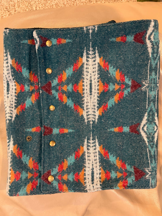 Wool blend Cowl Turquoise